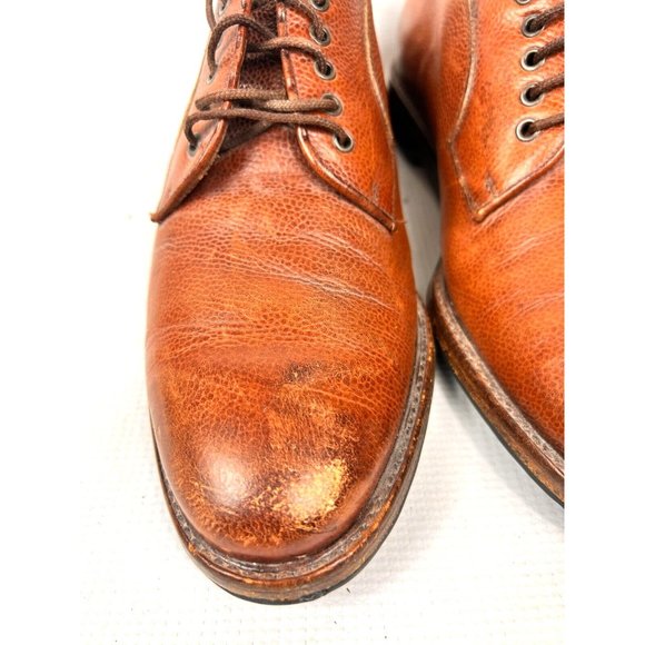 Salvatore Ferragamo Studio Shoes Brown Derby Made In Italy Men\'s 8D Nice main image 5